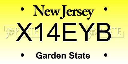 X14EYB New Jersey License Plate