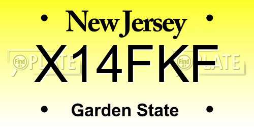X14FKF New Jersey License Plate