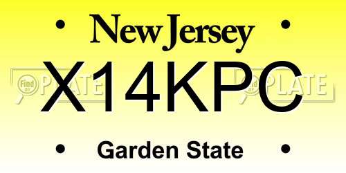 X14KPC New Jersey License Plate