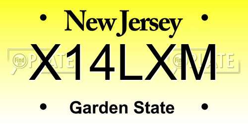 X14LXM New Jersey License Plate