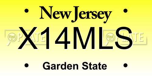 X14MLS New Jersey License Plate