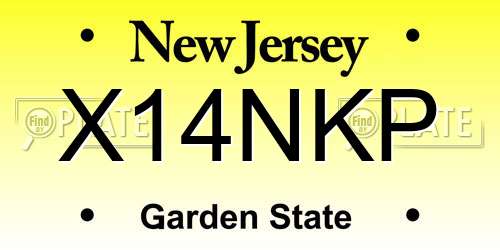 X14NKP New Jersey License Plate