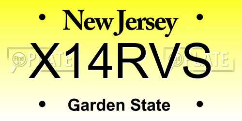 X14RVS New Jersey License Plate