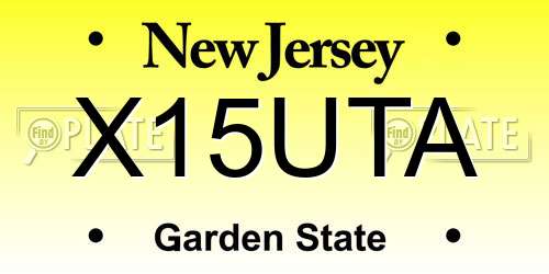 X15UTA New Jersey License Plate