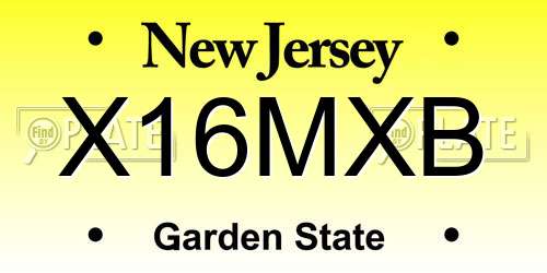 X16MXB New Jersey License Plate