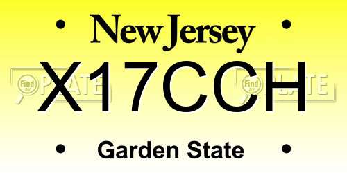 X17CCH New Jersey License Plate