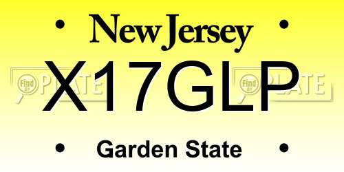 X17GLP New Jersey License Plate