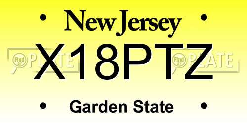 X18PTZ New Jersey License Plate