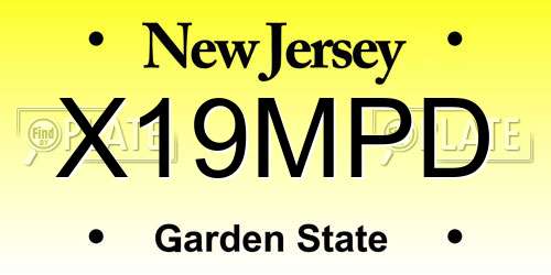 X19MPD New Jersey License Plate