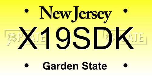 X19SDK New Jersey License Plate