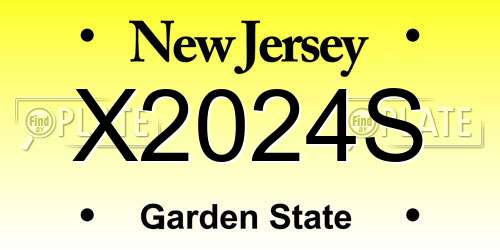 X2024S New Jersey License Plate