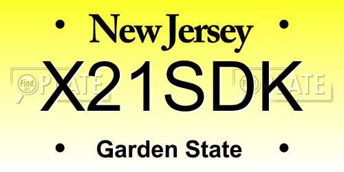 X21SDK New Jersey License Plate