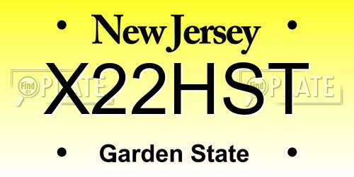 X22HST New Jersey License Plate