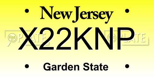 X22KNP New Jersey License Plate