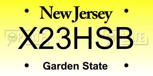 X23HSB New Jersey License Plate