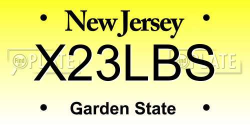 X23LBS New Jersey License Plate