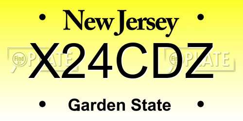 X24CDZ New Jersey License Plate