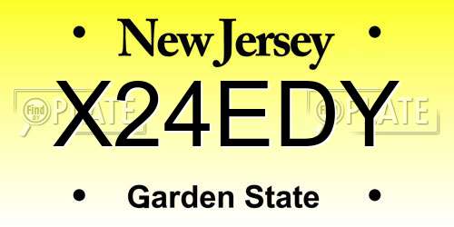 X24EDY New Jersey License Plate