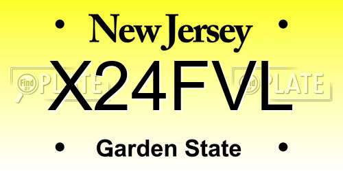 X24FVL New Jersey License Plate