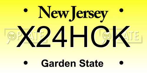 X24HCK New Jersey License Plate