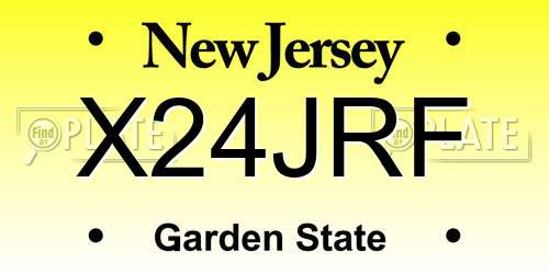 X24JRF New Jersey License Plate