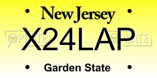 X24LAP New Jersey License Plate