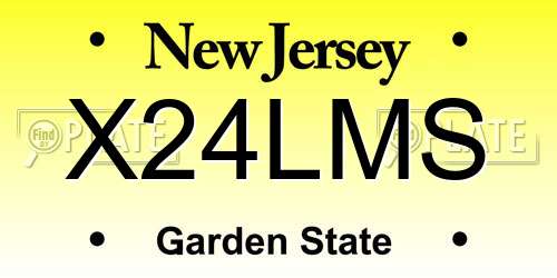 X24LMS New Jersey License Plate