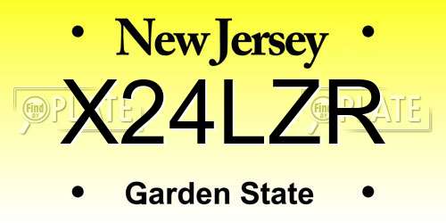 X24LZR New Jersey License Plate