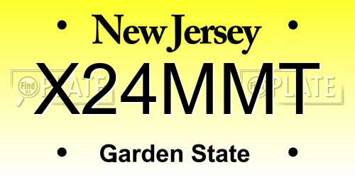 X24MMT New Jersey License Plate