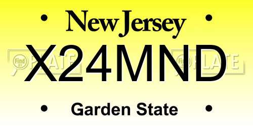 X24MND New Jersey License Plate