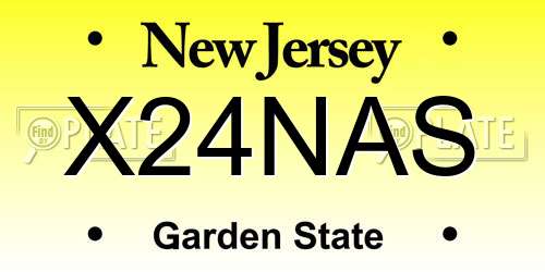 X24NAS New Jersey License Plate