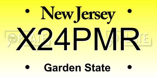 X24PMR New Jersey License Plate