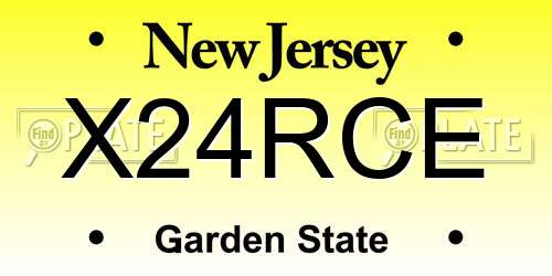 X24RCE New Jersey License Plate