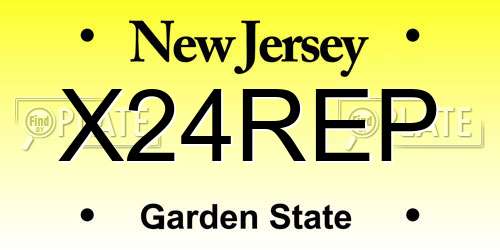 X24REP New Jersey License Plate
