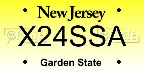 X24SSA New Jersey License Plate
