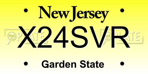 X24SVR New Jersey License Plate