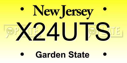 X24UTS New Jersey License Plate