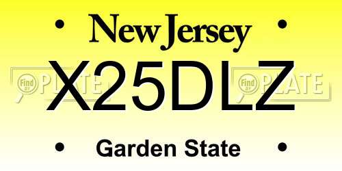 X25DLZ New Jersey License Plate