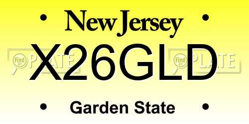 X26GLD New Jersey License Plate
