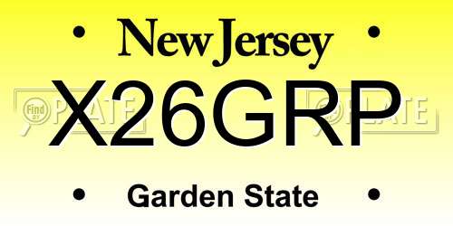 X26GRP New Jersey License Plate