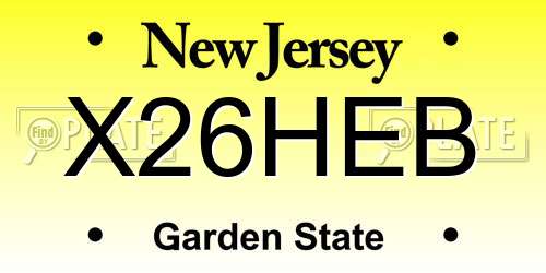X26HEB New Jersey License Plate