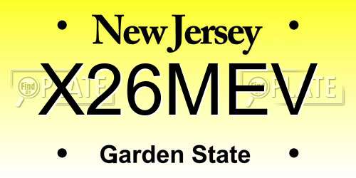X26MEV New Jersey License Plate