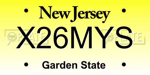 X26MYS New Jersey License Plate