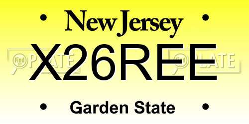 X26REE New Jersey License Plate