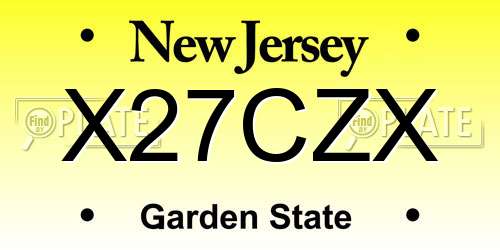 X27CZX New Jersey License Plate