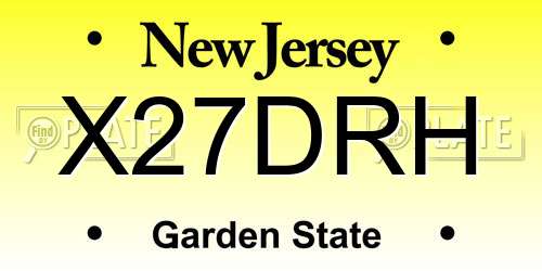X27DRH New Jersey License Plate