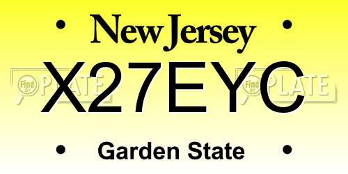 X27EYC New Jersey License Plate