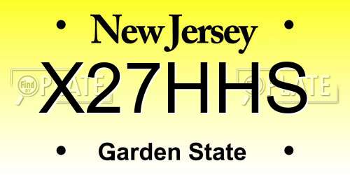 X27HHS New Jersey License Plate