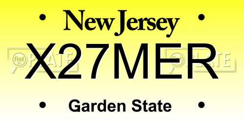 X27MER New Jersey License Plate