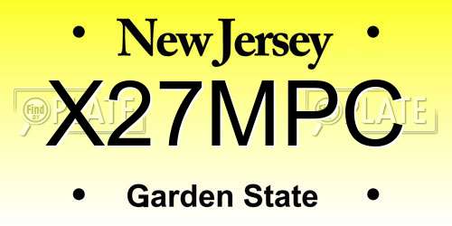 X27MPC New Jersey License Plate